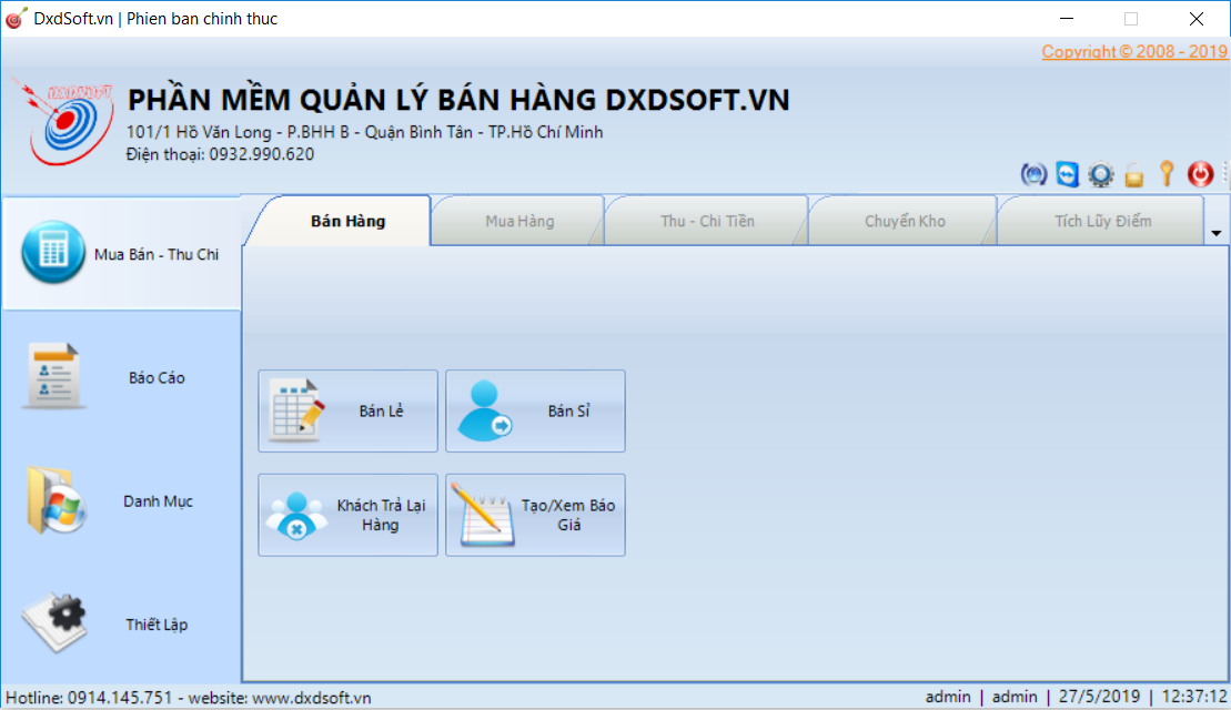 DxdSoft.vn - Phần mềm quản lý bán hàng